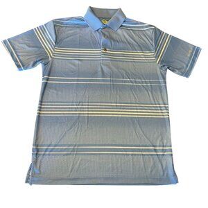 Ben Hogan Performance Mens S/S Polo Shirt Blue Striped Size S Golf Shirt